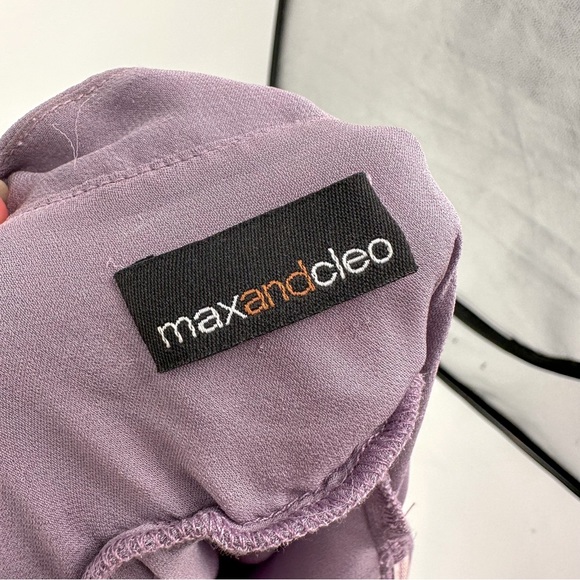 Y2K Vintage Max And Cleo Purple Cami Slip Midi Floral Rose Dress Size XS - Picture 4 of 4